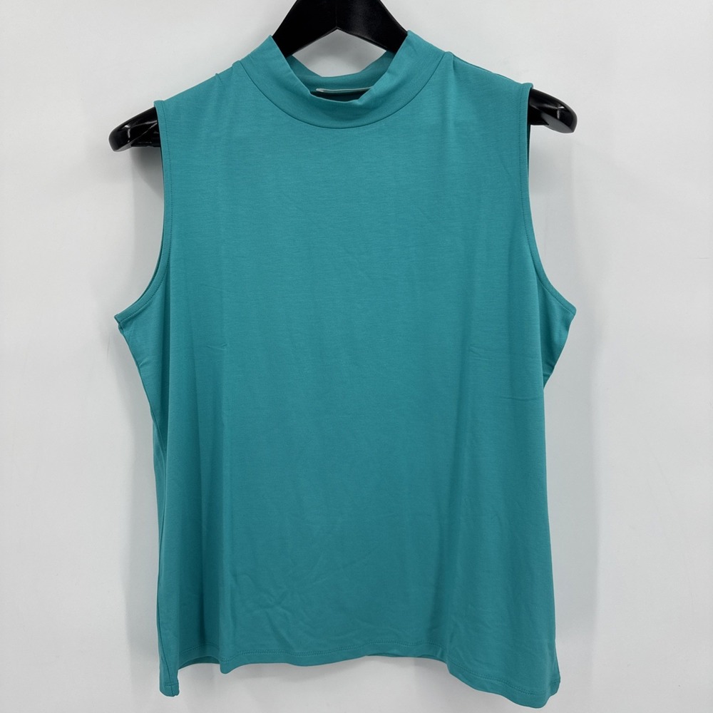 Kettlewell Turquoise Mock‎ Neck Tank Top Size XL Style 7400 Lightweight Layers
